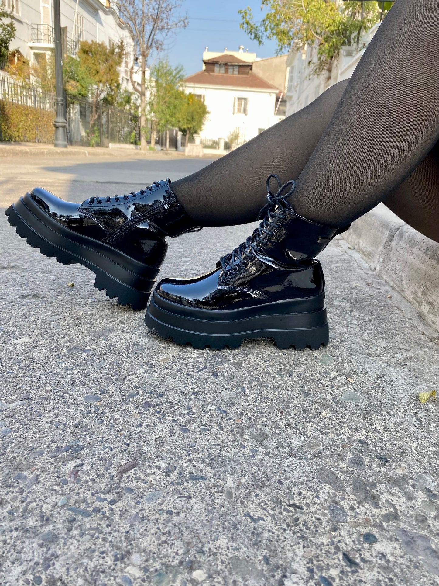 Patent Leather Boots